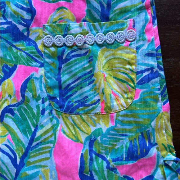 Size 10 Lilly Pulitzer resort lined cotton shift dress tropical floral prints - Picture 6 of 9